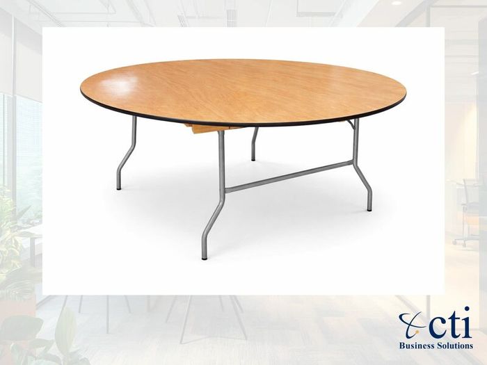 NEW 1.8M Round Office/Canteen Tables X 3