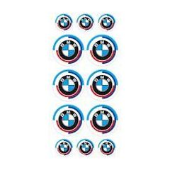 BMW 3D Car Logo Reflective Motor Bike Cycle Motorbike Suitable for Moto Racing Car Decorative Soft Adhesive Sticker