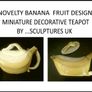 A Collection Of 8 Novelty Miniature Decorative Fruit and Vegetable Teapots By Sculptures Uk Image 5