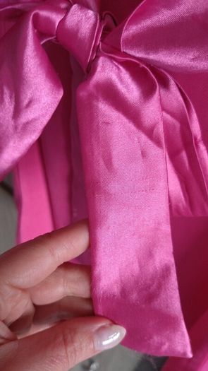 new pink satin look top