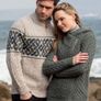 Aran Crafts Celtic Jacquard Zip Sweater | Oatmeal size L Image 7