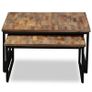 Nesting Coffee Table Set 2 Pieces Solid Reclaimed Teak Image 3