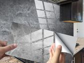 Marble Tile Stickers for Kitchen Bathroom Backsplash PVC Waterproof Oil Proof DIY Self Adhesive New Wall Stickers Home Decor