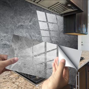 Marble Tile Stickers for Kitchen Bathroom Backsplash PVC Waterproof Oil Proof DIY Self Adhesive New Wall Stickers Home Decor