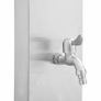 Outdoor Shower with Tray WPC Stainless Steel Image 8