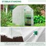 Walk-in Garden Greenhouse with Shelves, Polytunnel Steeple Grow House, Outdoor Plant Shelter Tent, 186L x 120W 190Hcm Image 5