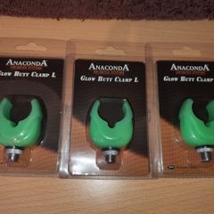 NEW - 3 x Anaconda Soft Glow Butt Clamp Large - Pike Perch Trout Salmon Bass Cod Pollock Carp Tench Bream Roach Feeder Method Umbrella Bivy Tent Rodpod Tripod