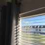 Grey Blackout Curtains & Pole Image 3