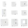 14 Piece Kitchen Cabinet Set Gloss White Image 4
