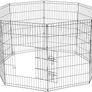 NEW SALE | 8 Panel Playpen Suitable for Dogs/Puppies/Cats & Rabbits foldable ideal for Indoor/Outdoor use puppy play pen (91cm, Black) Image 7