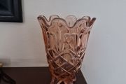 pink glass vase