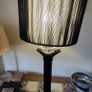 Stunning Black and Clear Crystal Table Lamp by Galway Crystal Image 3