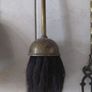 Antique French fireplace set 1950s features handles with various figures with animal finials Image 8