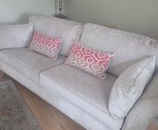 Beautiful Cream Fabric 3-Seater Sofa