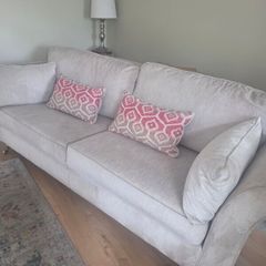 Beautiful Cream Fabric 3-Seater Sofa