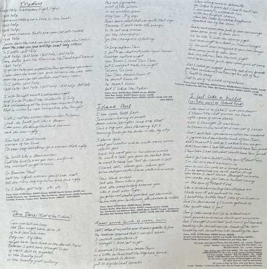 Elton John - Rock of the Westies. Absolutely lovely UK 1st pressing with  printed inner sleeve and insert.