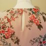 FREE POST New Look Pink Floral Top Blouse With Birds UK 8 EU 36 Excellent Condition Image 7
