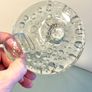 Mid Century Danish Svend Jensen Candleholder, Vintage Bubble Glass Image 3