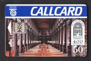 1992 Ireland 50 unit 400 Years of Trinity College's existence showing Trinity Library Marlborough Street address (Schlumberger) Call Card Used. Telecom Eireann card number 1037