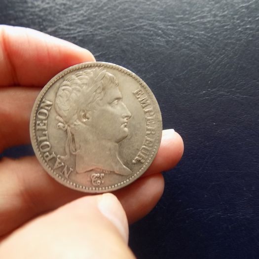 France 1811 A,  Crown.5 Francs.Napoleon Bonaparte.90% Silver.