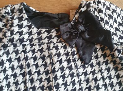 Next Girls Baby Black White Hounds Tooth Dress Age 3 to 6 Mths