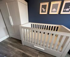 Mamas and Papa Franklin Nursery Cotbed and Wardrobe