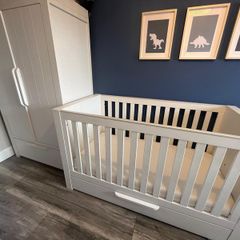 Mamas and Papa Franklin Nursery Cotbed and Wardrobe