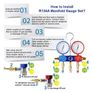 Air Conditioning R134a Refrigerant Distributor Gauge Set Image 4