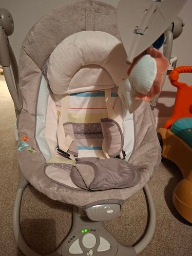 Toy bundle inc baby swing,fisher price bouncer and interactive toys