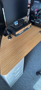 ikea bamboo desk with drawer