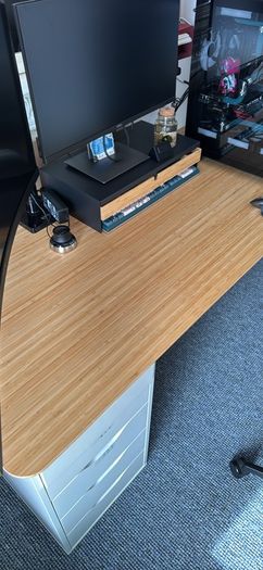 ikea bamboo desk with drawer