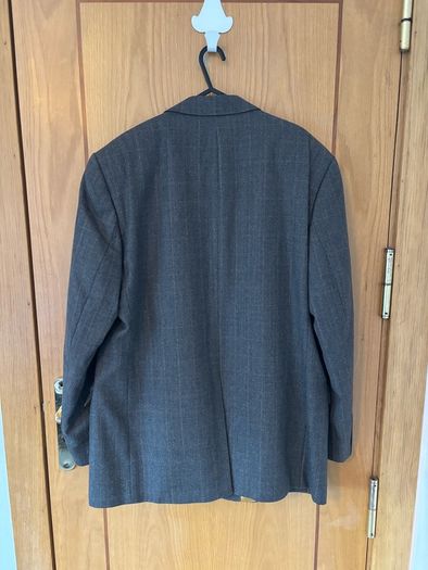 Magee 100% Pure New Wool Men's Plaid Blazer / Suit Jacket Grey (42 Regular)