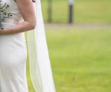 Silk and lace designer Wedding dress