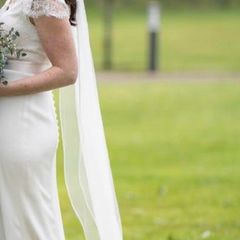 Silk and lace designer Wedding dress