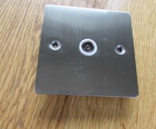 Chrome TV Single Socket x 2 for Sale