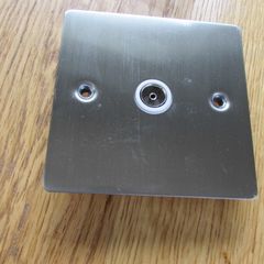 Chrome TV Single Socket x 2 for Sale