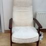 3 seater couch and 2 single seater couches chairs recliner foot stool embossed cream and 2 2 seater rustic great condition with gold pharaoh pattern the lot 600euros great bargain for great amount of great quality furniture Image 8