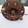 Large  old  timber brass  fishing real Image 3