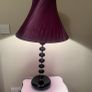 Set of 2 purple shade lamps Image 2