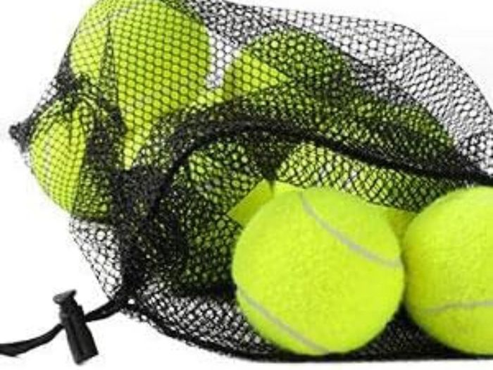 12 Practice Tennis Balls, Pressure less Training Exercise Tennis Balls with Easy Transport bag, Soft Rubber Tennis Balls Perfect for Beginners Training Lessons Pet Dog Playing Balls