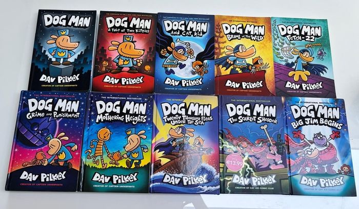 Dog Man books x10 hardback bundle (Dav Pilkey)
