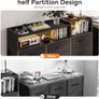 Black Chest of Drawers Bedroom, Dresser Cabinet with 2 Sockets, 2 USB Ports and 10 Colored LED Strips, Chest Drawers with Shelf 9 Fabric Drawers for Bedroom Living Room, 130 30 97cm Image 6