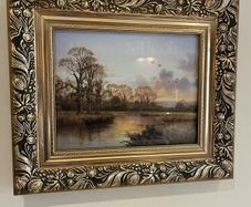 Gold frame landscape print
