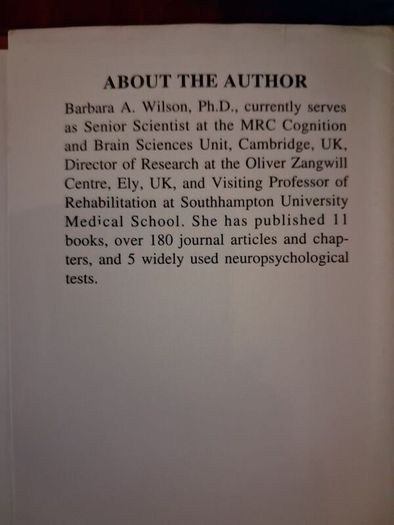 Case Studies in Neropsychological Rehabilitation / Barbara Wilson / Oxford University Press/ 1st ed., / 1999