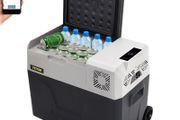 Car Refrigerator, 12 Volt Car Refrigerator Fridge, 30 L Single Zone Portable Freezer with Wheels and Handle, -4F-68F, 12/24V DC and 100-240V AC Compressor Cooler for Outdoor, Camping