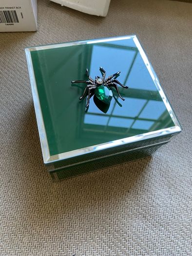 Brand New Green Jeweled Box Storage
