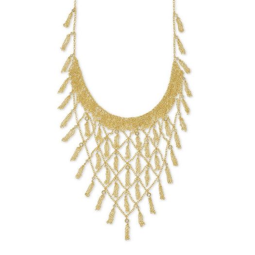 Kendra Scott Chain Bib Necklace with CZ