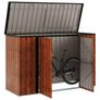 Garden Storage Box Brown 214 x 82 x 132 cm Steel Image 3