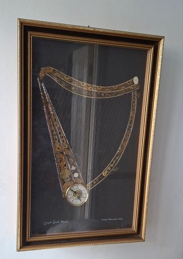 Vintage John Ammon 1918 harp clock