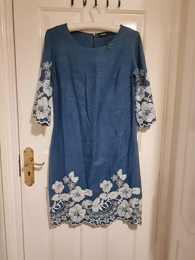 Pomodoro cotton embroidered dress